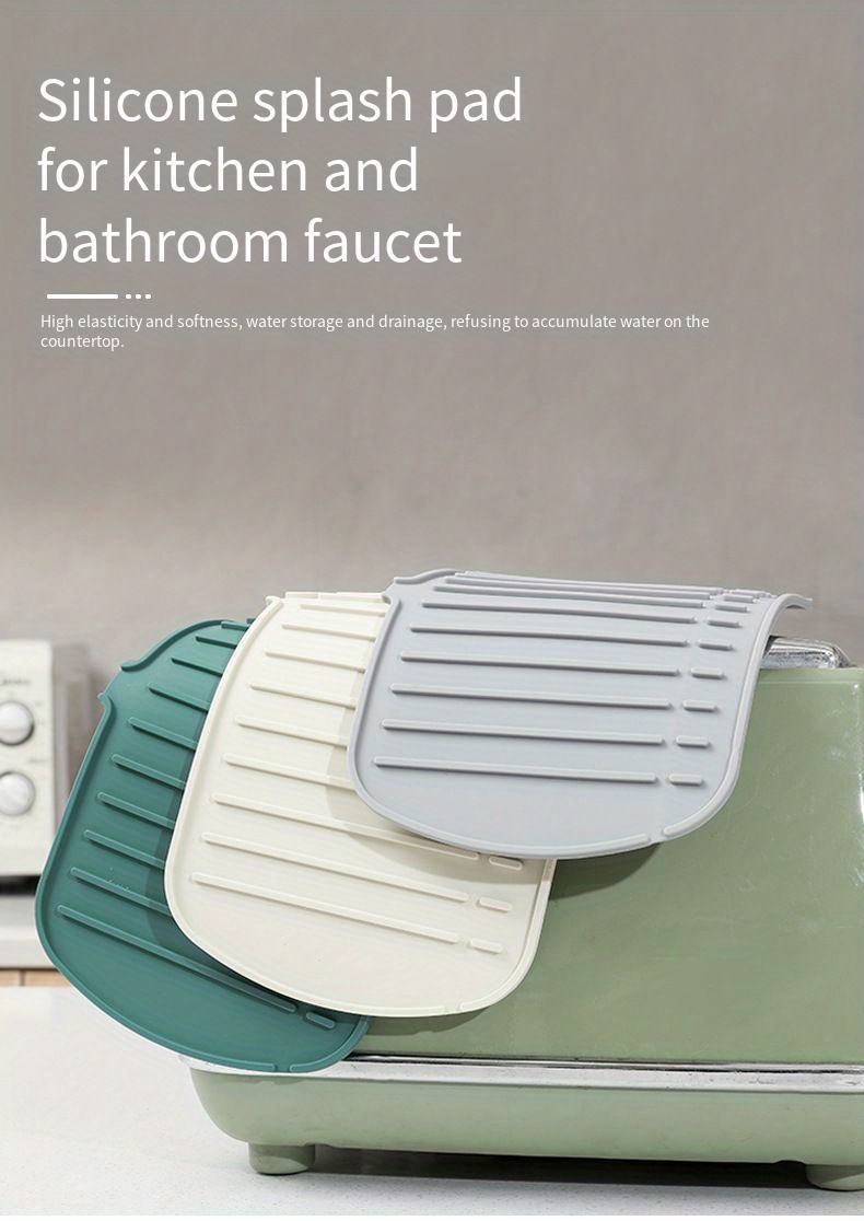 Silicone Faucet Handle Drip Catcher Tray Mat Silicone Faucet Temu
