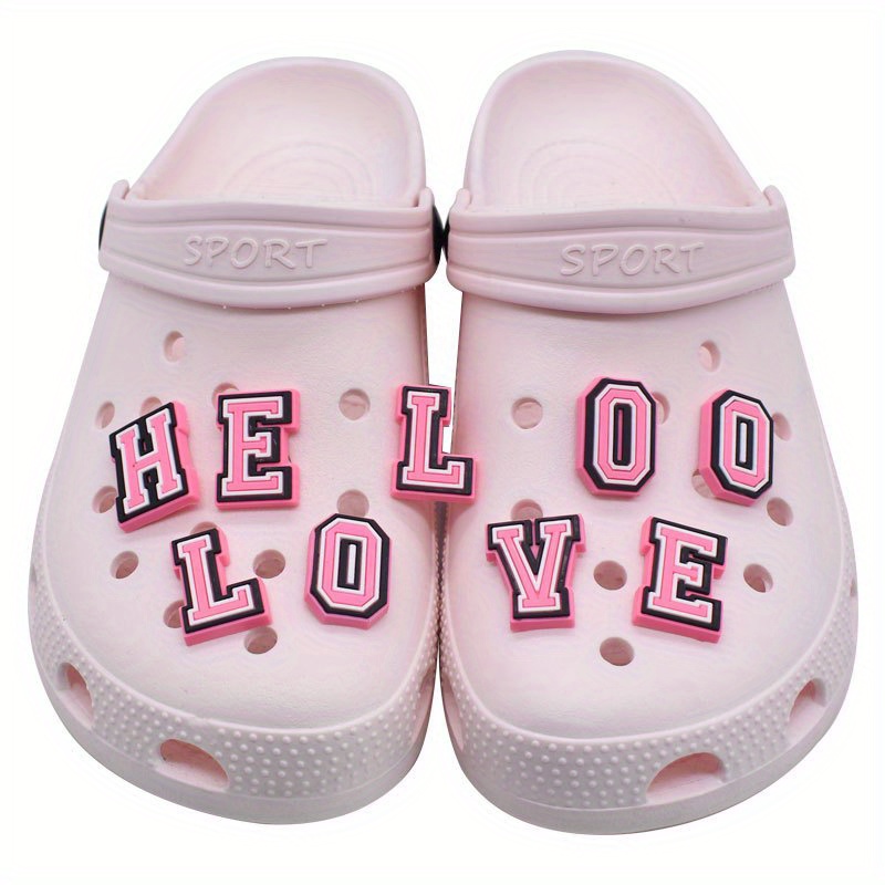 Letter Charms For Clogs Sandals Shoe Decoration 0 9# - Temu