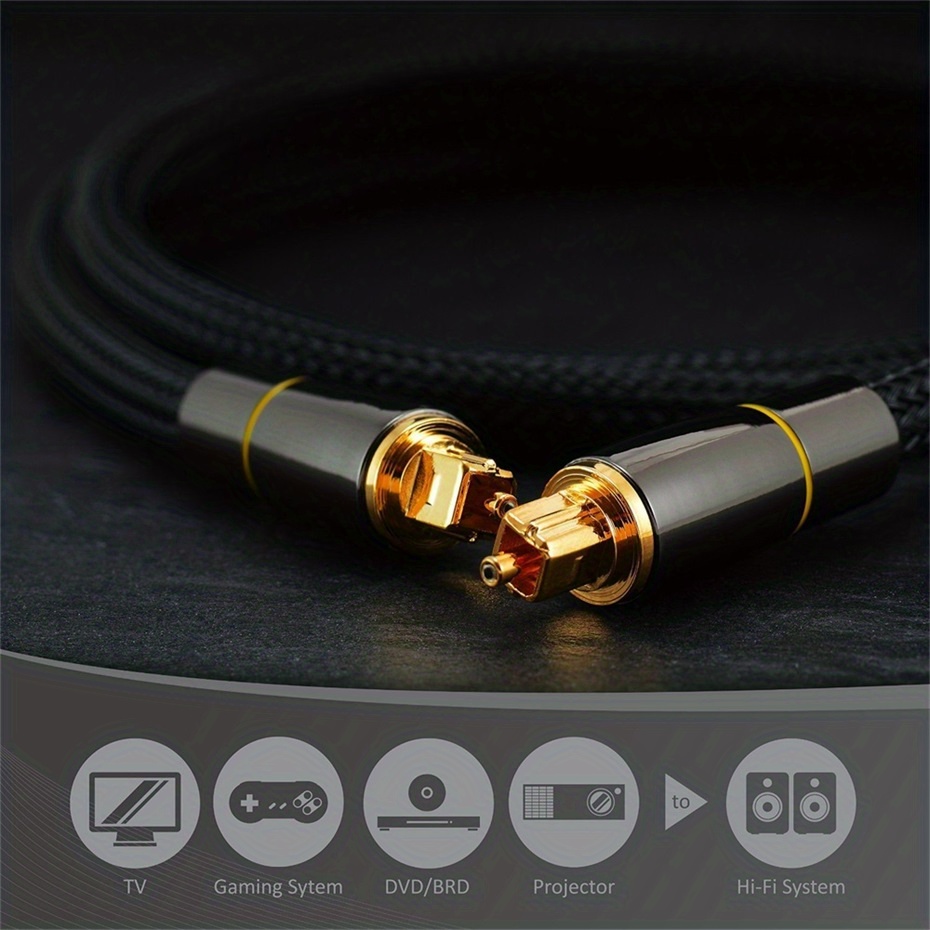 OcioDual Cable de Audio Fibra Óptica Digital Toslink 1m Negro
