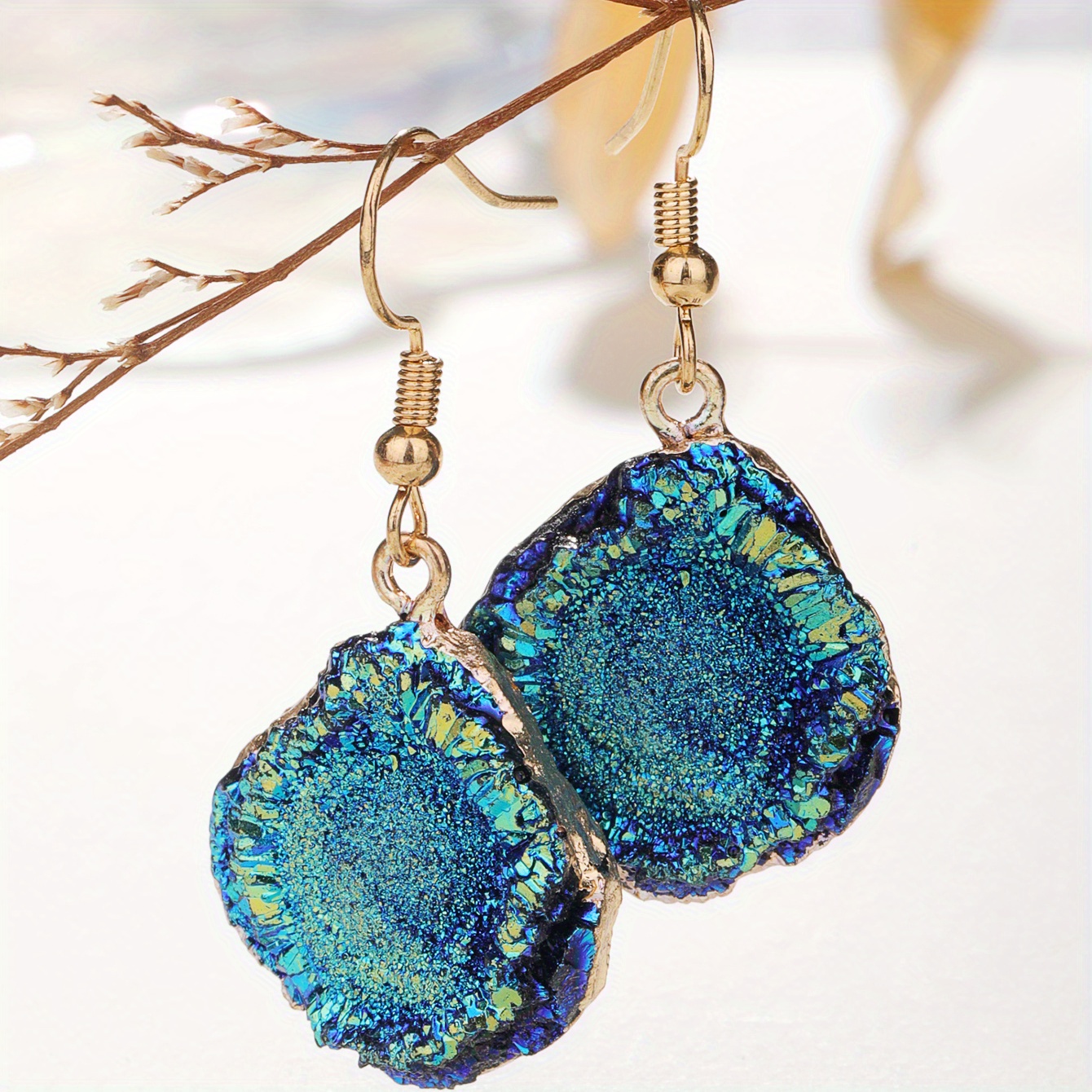 Unique Imitation Crystal Dangle Resin Earrings For Women Jewelry Gift