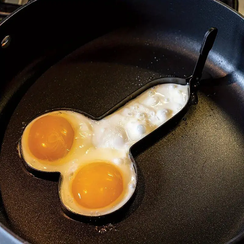 1pc Funny Egg Ring Shape Stainless Steel Egg Cooking Rings Dick