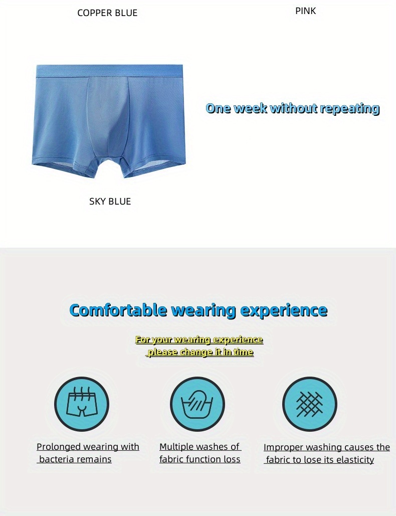 Men's Boxer Briefs Ice Silk Modal Seamless Panties Exotic - Temu Germany