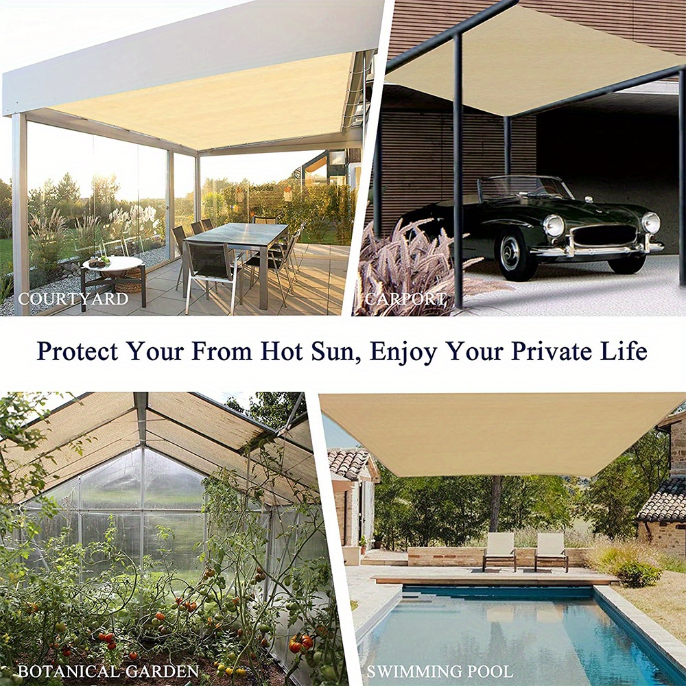 Shade Sails Rectangle Shade Sail Uv Block With Grommets For Backyard