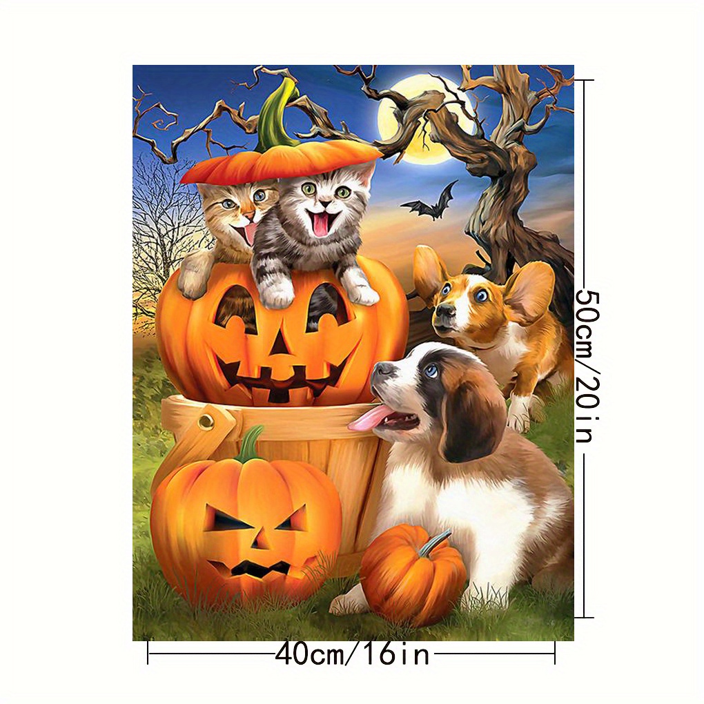 1pc Pumpkin And Cute Animals 15 75 19 69inch Painting By Numbers For ...