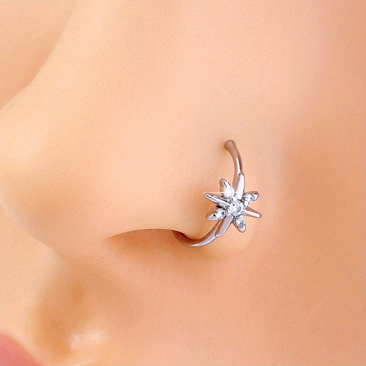 16 Styles Of Small Copper Fake Cute Nose Piercing Jewelry For