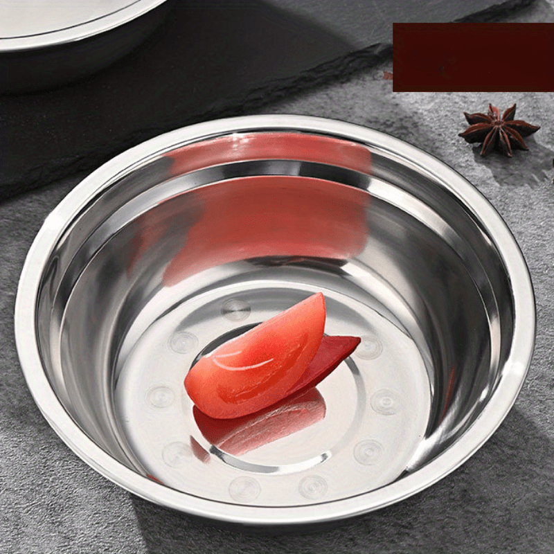 1PC Creative Enamel Plates Stainless Steel Prep Bowls Kitchen Cooking Bowl