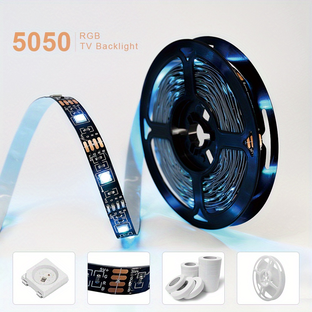 transform your home with 16 4ft led strip lights 5050 rgb color changing kit with 20 keys ir remote music sync details 9