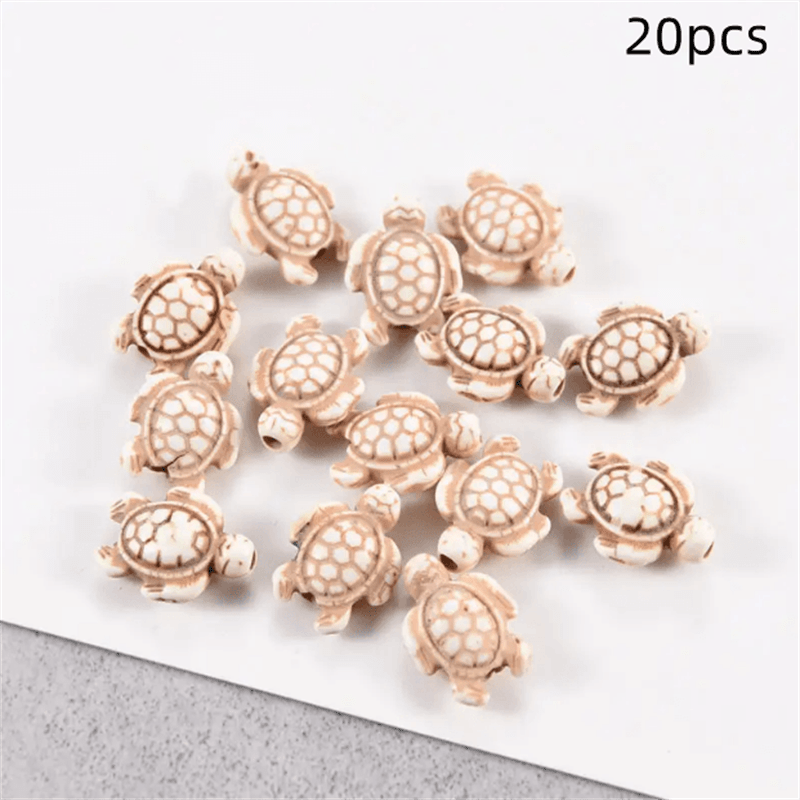 20pcs Turquoise Turtle Natural Stone Beads