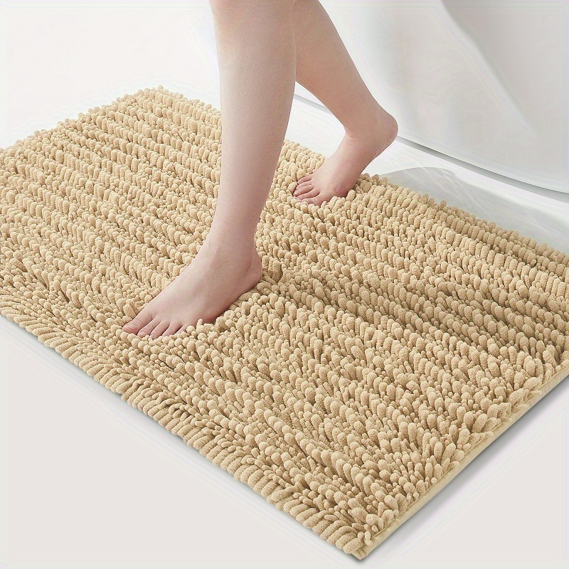 Bath Mat for Bathroom,Yellow, Machine Washable Thick Plush Bath