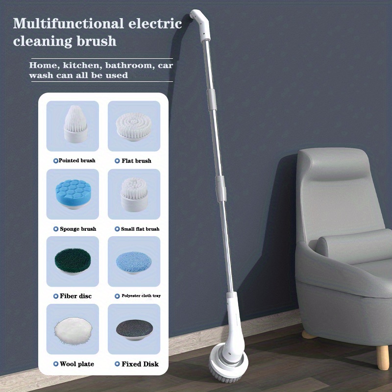Spazzola per pulizia elettrica per uso domestico scrubber rotante manuale  cucina multifunzione lavapiatti lavabo pulizia piastrelle