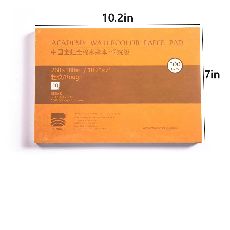 100 Cotton Professional Watercolor Paper 20sheets Hand Painted Watercolor Book For Artist