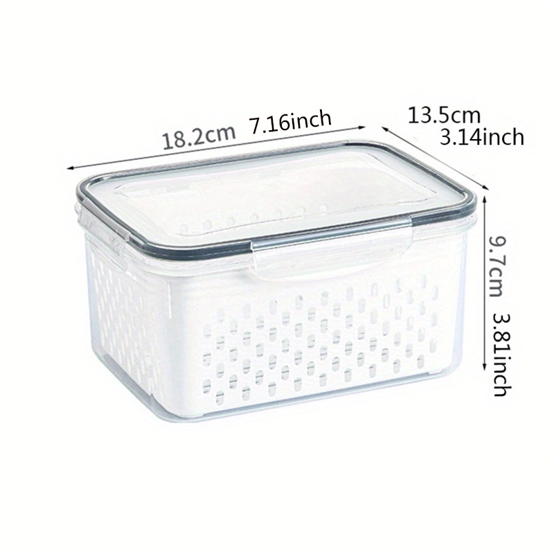 1pc 4-in-1 Multifunctional Fruit and Vegetable Storage Container with  Draining Crisper and Strainers - Keep Your Food Fresh and Organized in the  Kitch