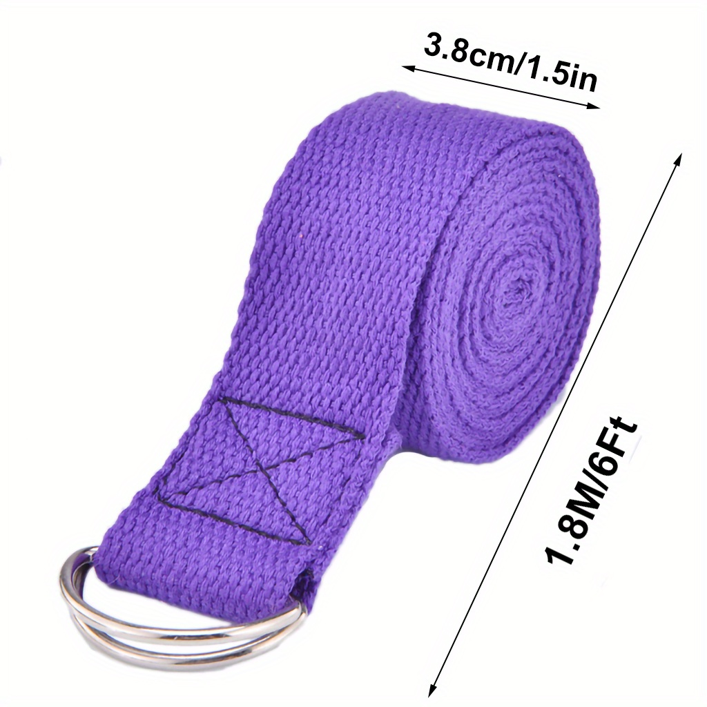 Yoga Strap for Stretching, (10+ Colors,6 Feet/8 Feet) Yoga Bands with  Adjustable D-Ring Buckle, Cotton Yoga Belt for Fitness, Yoga, Pilates,  Physical