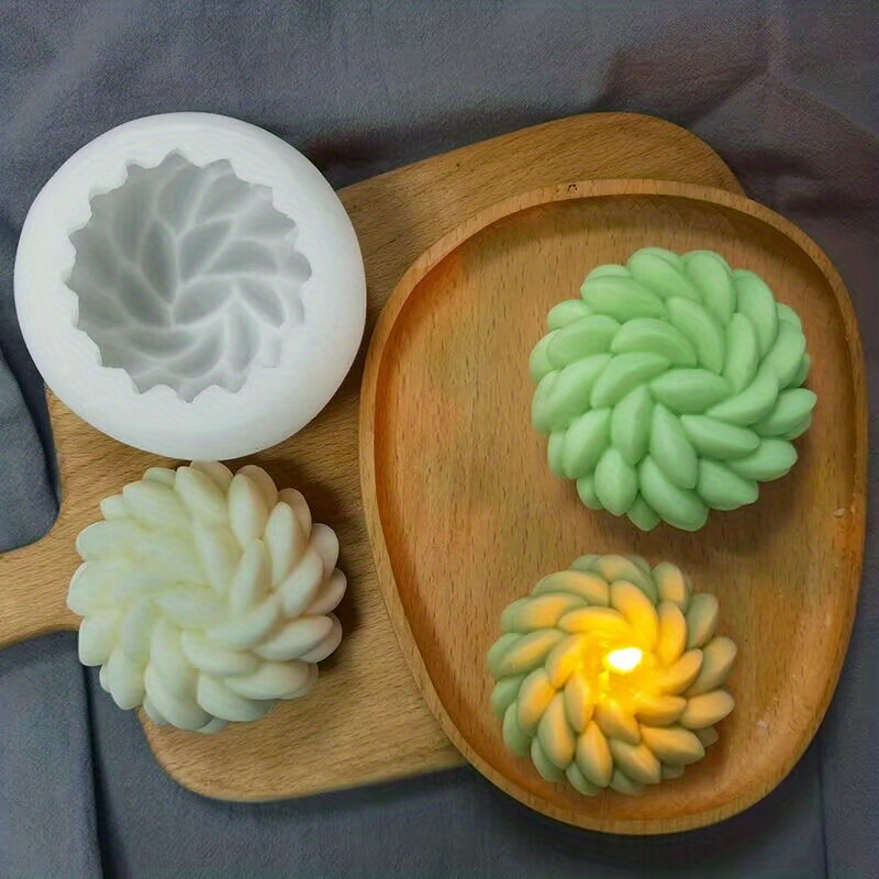 Candle Making Molds, AITRAI 3D Flower Silicone Molds for Candles Candle Mold for