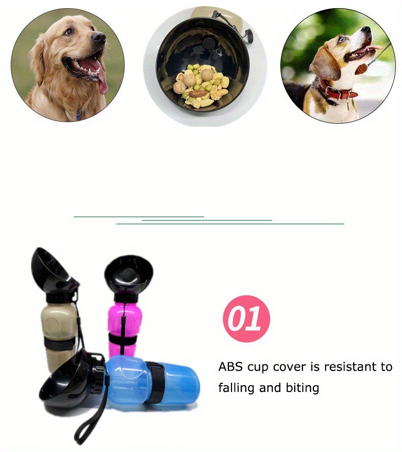 Portable Leak proof Dog Water Bottle Travel Foldable Easy Temu United