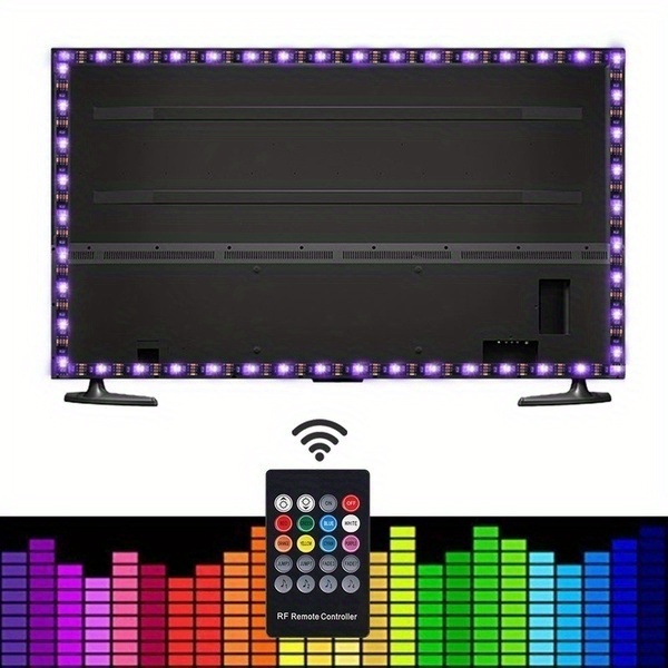 transform your home with 16 4ft led strip lights 5050 rgb color changing kit with 20 keys ir remote music sync details 10