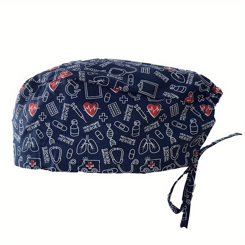 Impreso Gorro Trabajo Gorros Scrub Ajustable Gorra Trabajo - Temu