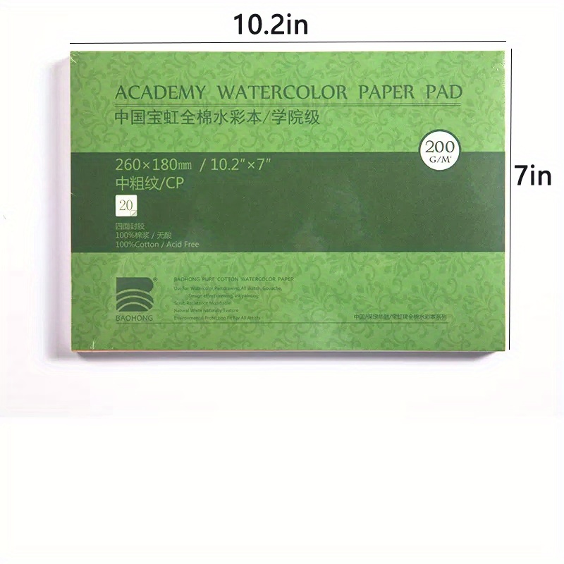 100 Cotton Professional Watercolor Paper 20sheets Hand Painted Watercolor Book For Artist