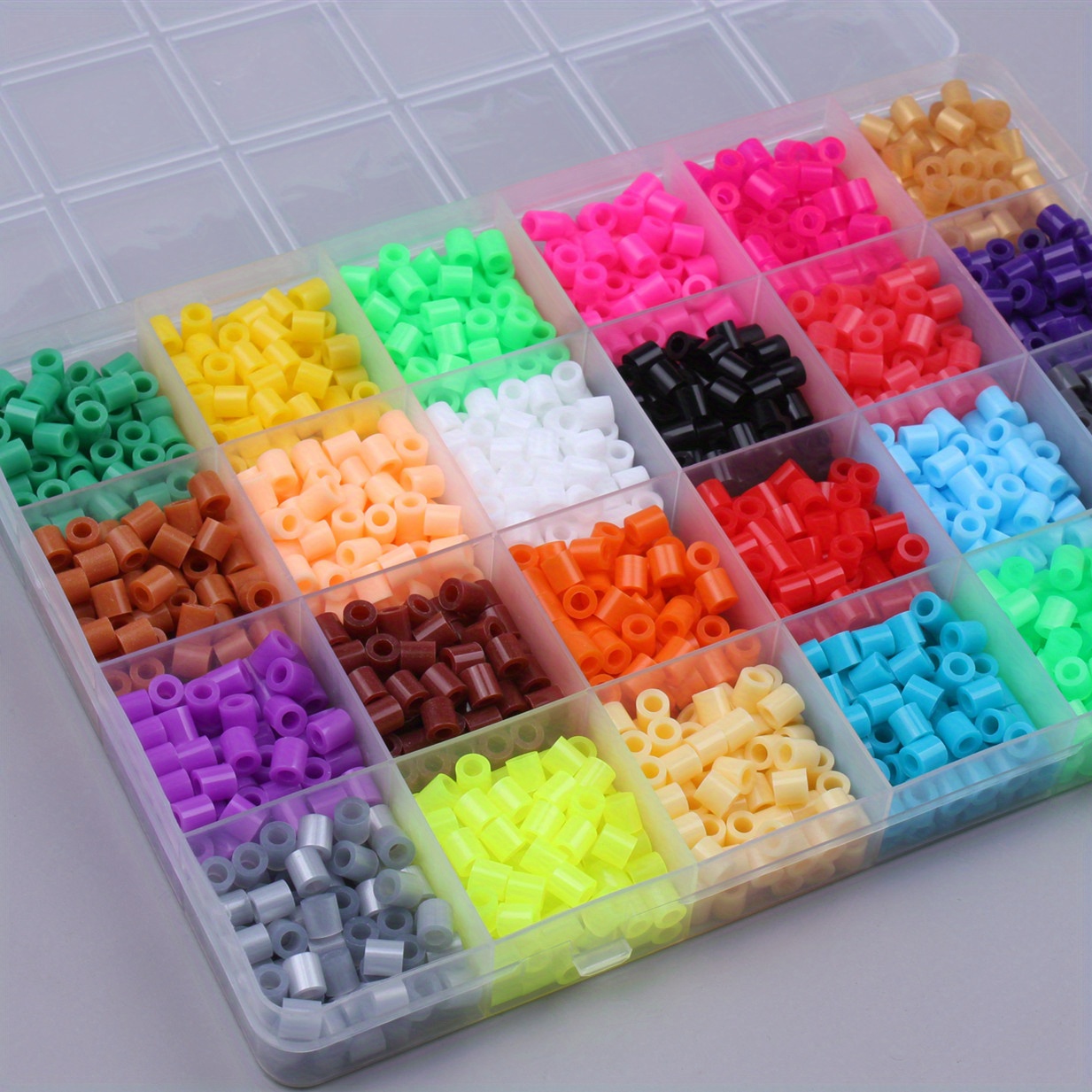 24 Grid Boxed Fuse Beads Set 5mm Fuse Beads Template Tweezers Ironing