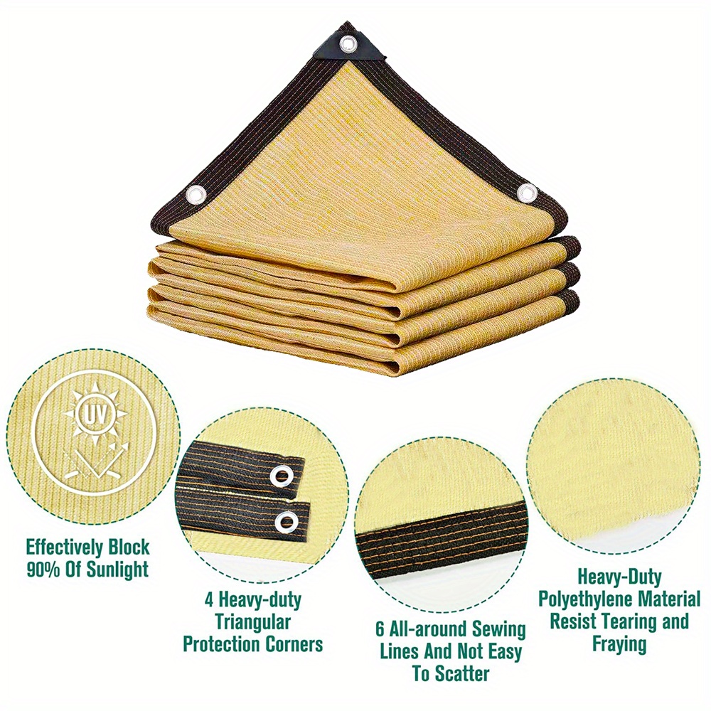 Shade Sails Rectangle Shade Sail Uv Block With Grommets For Backyard