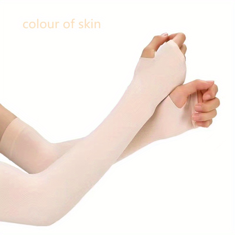Solid Ice Sleeve Sun Protection Gloves for Outdoor