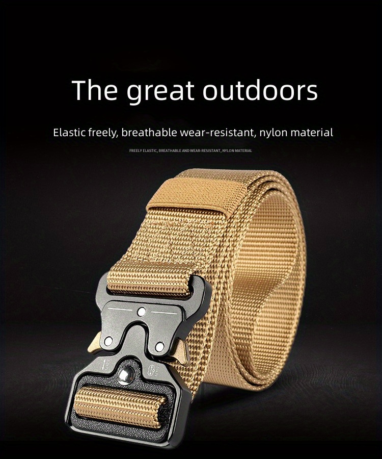 Nuevo cinturón de nylon de aleación de aluminio de liberación rápida Cinturón  táctico Cobra para hombre