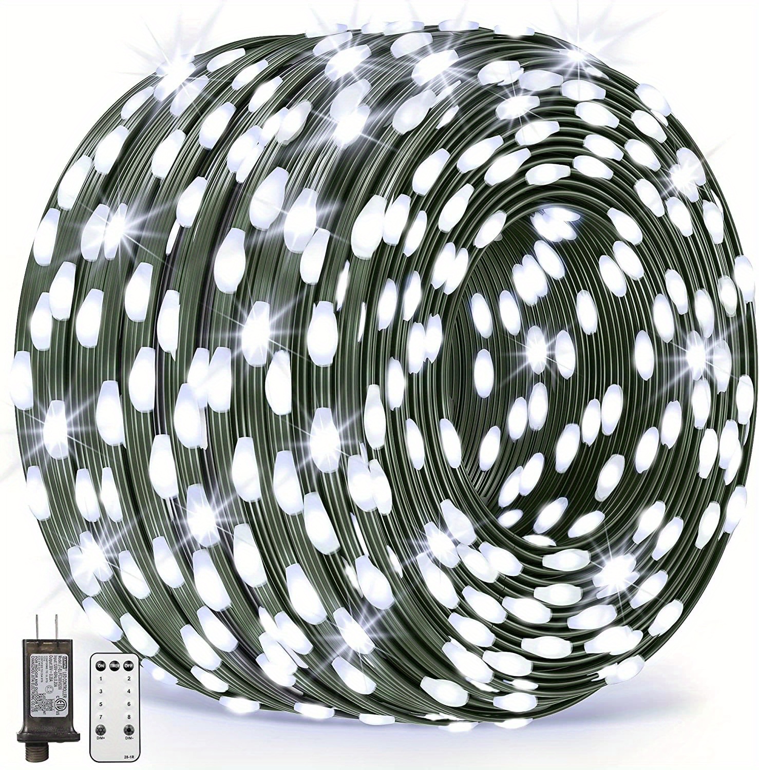 1 set 400 led christmas lights 164ft outdoor string lights plug in fairy lights green wire with remote timer 8 lighting modes decorations lights for tree xmas indoor wedding garden multi colored warm white cool white details 0