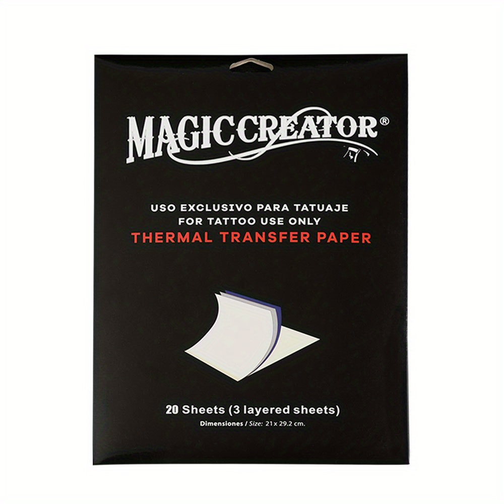 Jconly Tattoo Transfer Paper - 20 Sheets Tattoo Thermal Stencil Paper 8.5  x 11 Transfer Paper for Tattoo