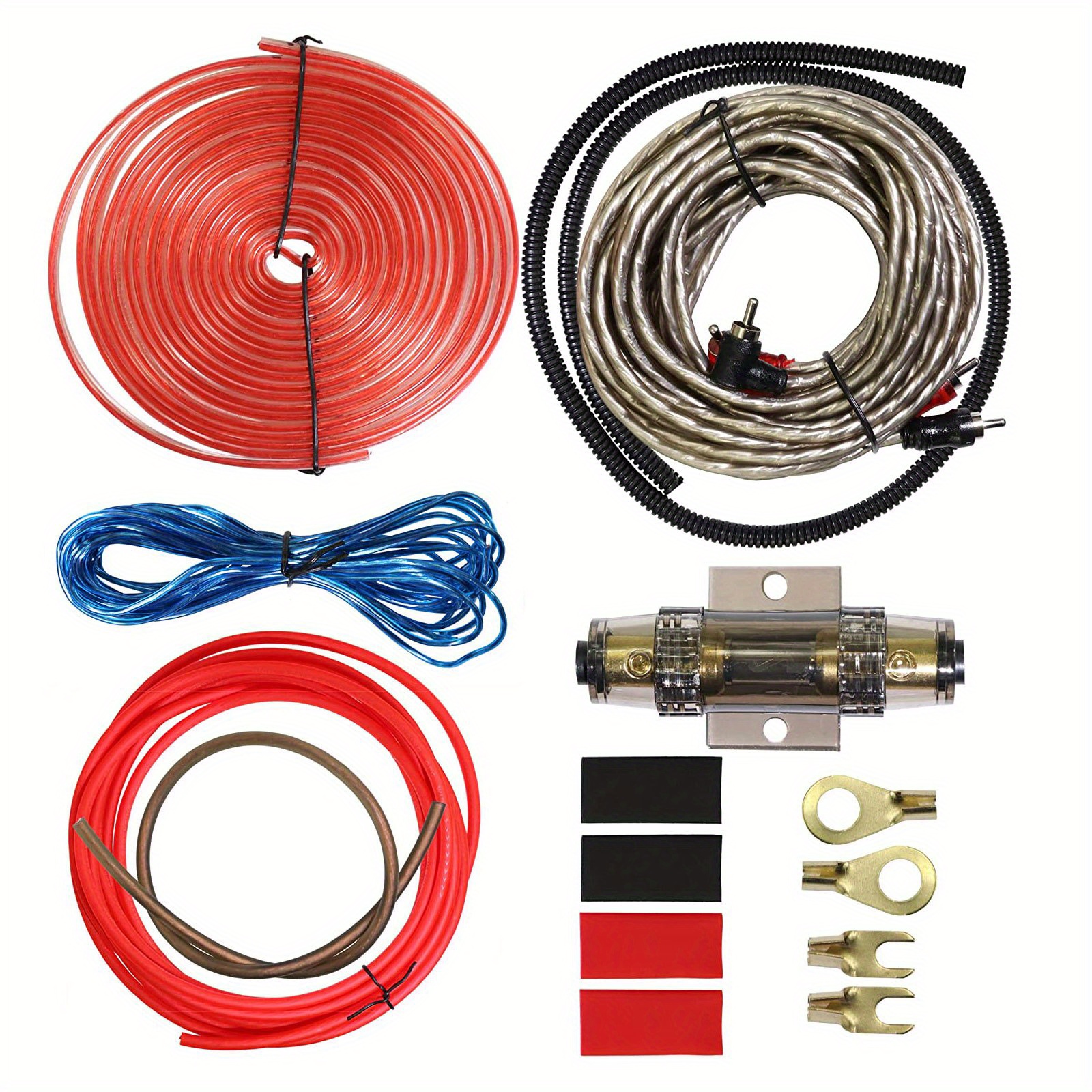 4 Gauge/8 Gauge Amp Wiring Kit Car Audio Rca Cable Amp Temu