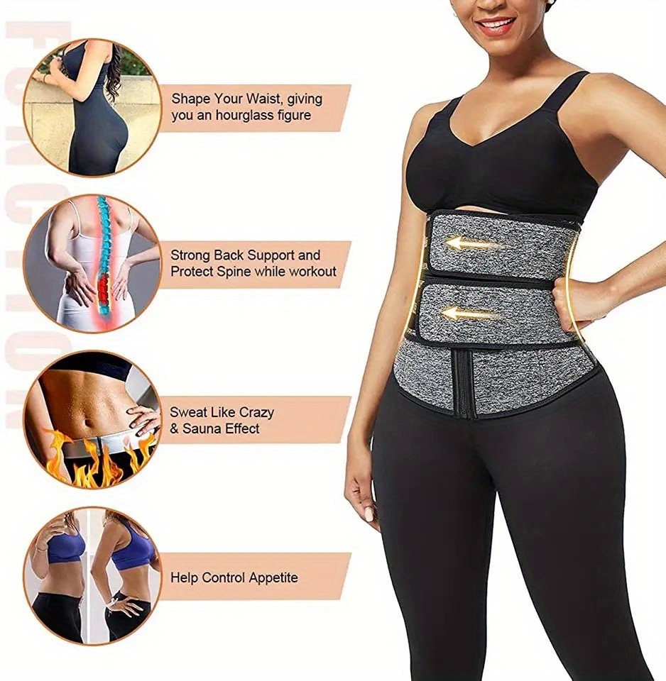 Women Tummy Control Leggings Waist Trainer Cincher Sweat Yoga