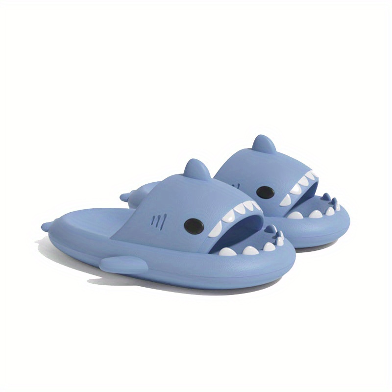 Women's Kawaii Shark Design Slides Comfy Slip On Pillow Slides Cute ...