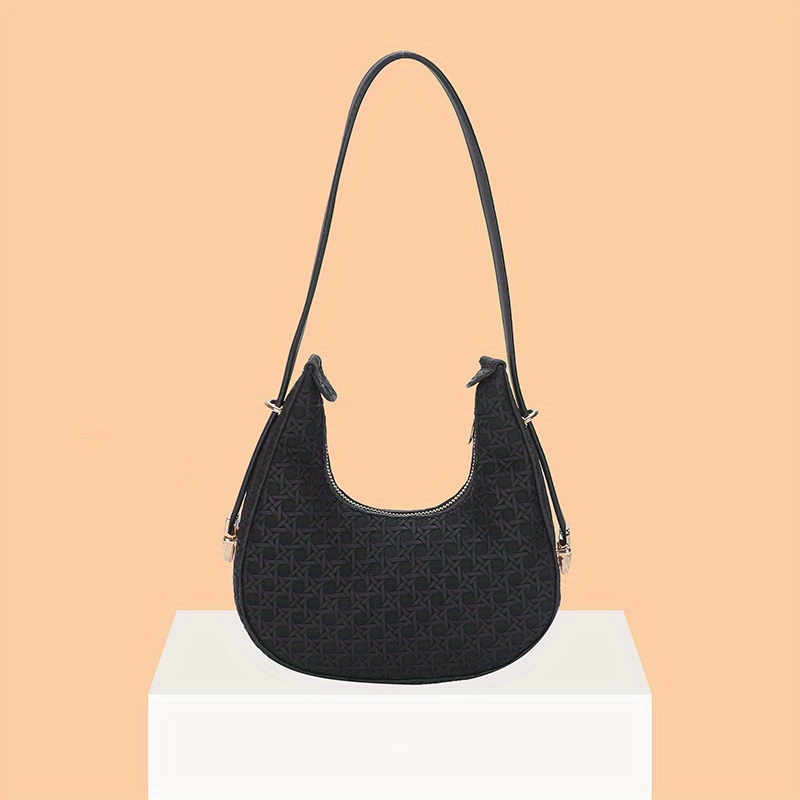 Geometric Embossed Hobo Bag Shoulder Purses For Women
