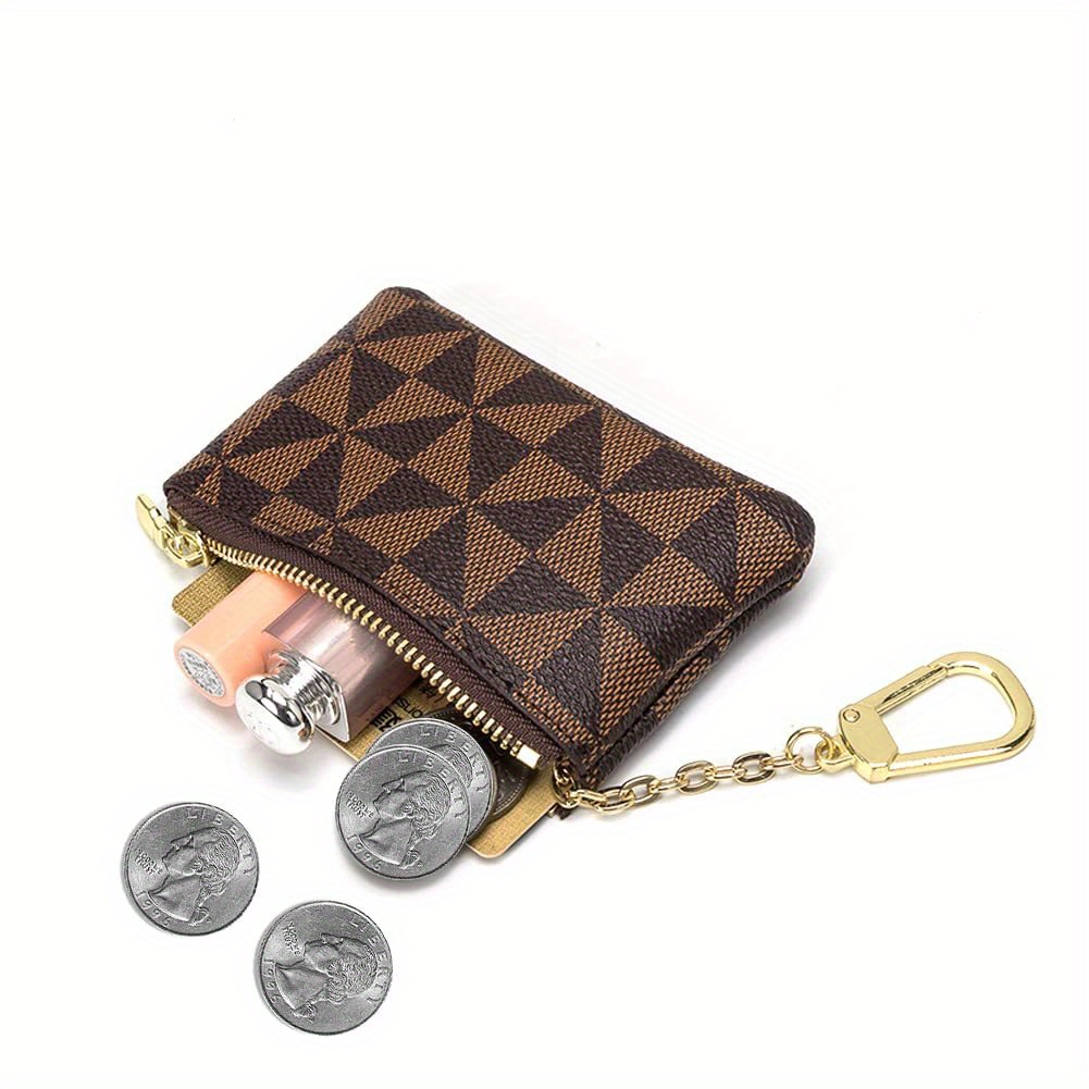 Retro Print Stylish Wallet, Fashion Casual Pu Leather Credit Card Organizer  & Card Organizer With Zipper, Women's Simple Versatile Clutch Bag & Purse -  Temu