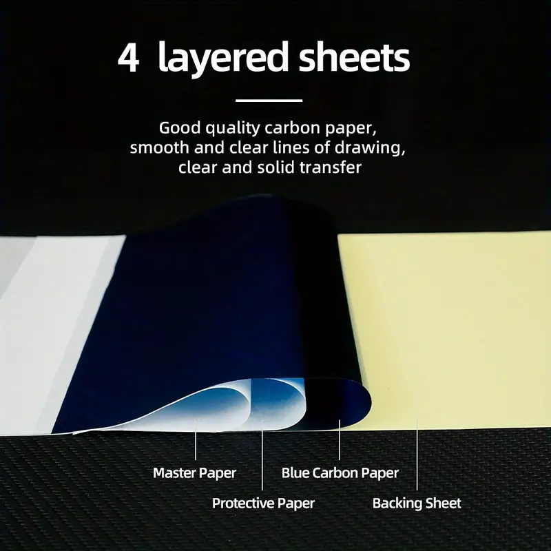 High Quality 50 Sheet Tattoo Stencil Transfer Paper With 4-layer Design