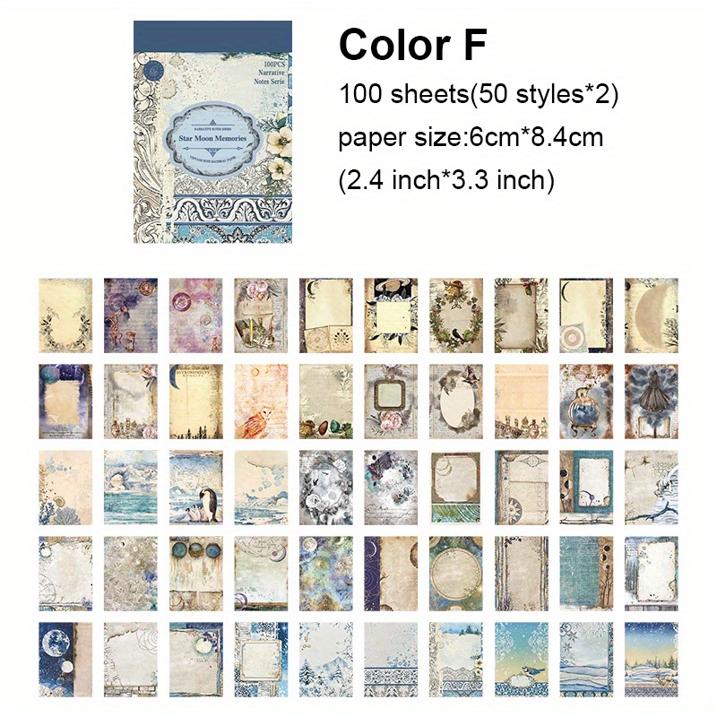 Decorative Paper 50 Sheets Scrapbook Supplies Journal Supplies