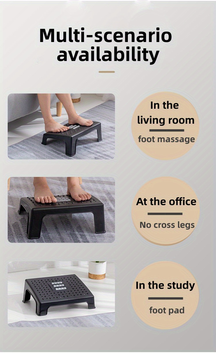 Relieve Fatigue & Massage Tired Feet With This Under Desk Footstool -  Perfect For Home & Office Use! - Temu Italy