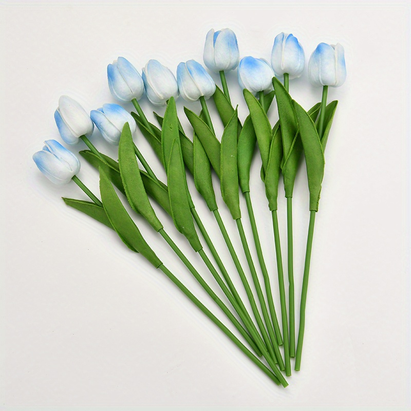 HSTOP Tulipani artificiali in poliuretano realistici al tatto + vaso in  ceramica, bouquet di tulipani finti con vaso, per matrimoni, feste, casa,  sala