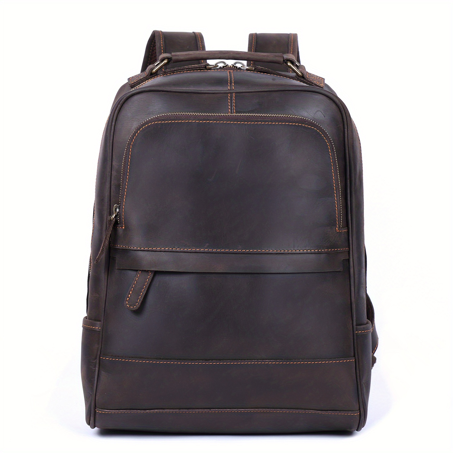 The Standard  Leather Backpack for Men - Large Bookbag – The Real