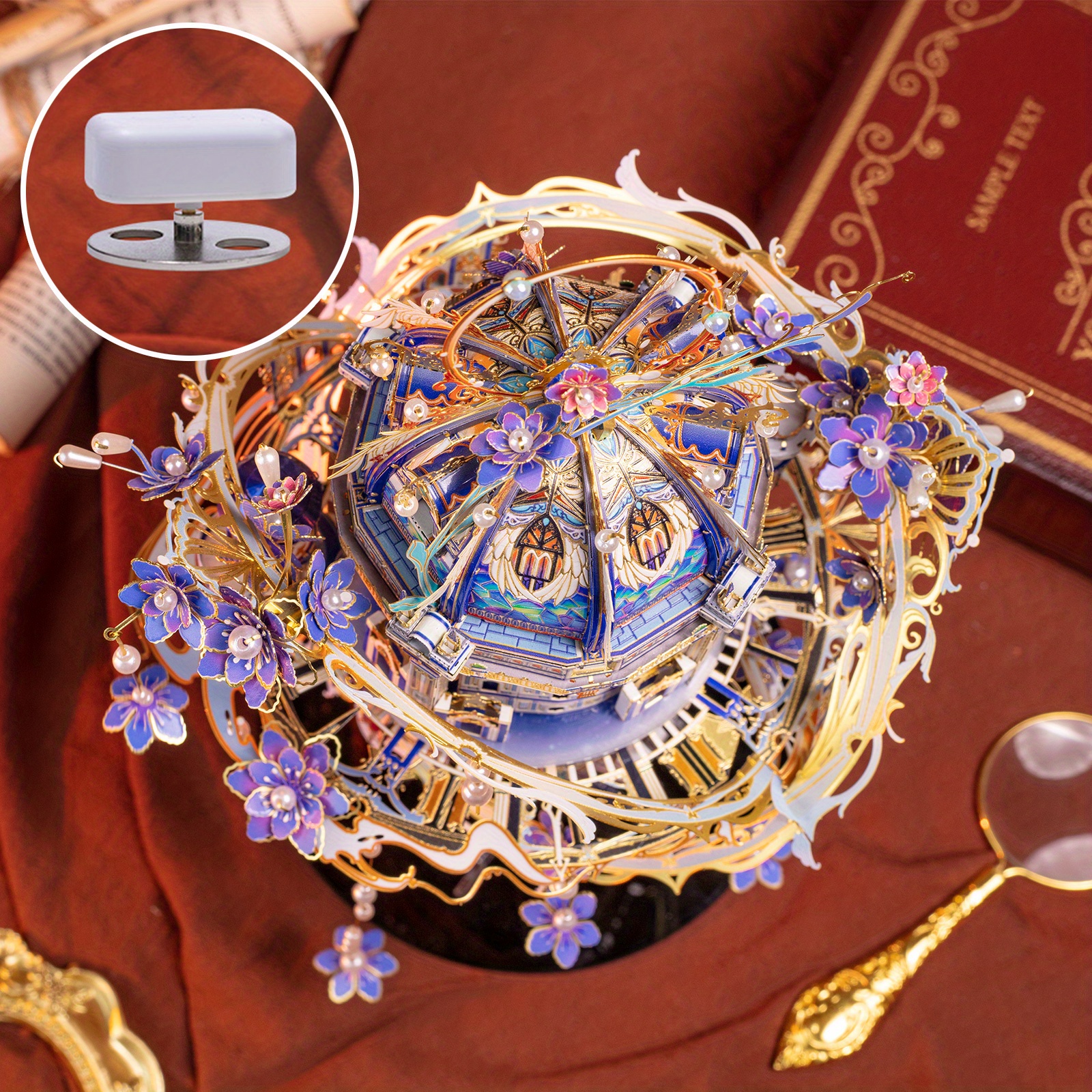 romeo and juliet eight music box 3d three dimensional puzzle metal assembly model diy handmade gift details 4