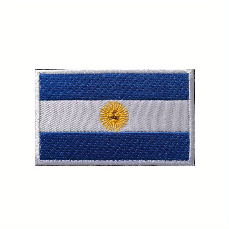 World Countries Embroidered Magic Seal Cloth Sticker Hook And Loop Patch