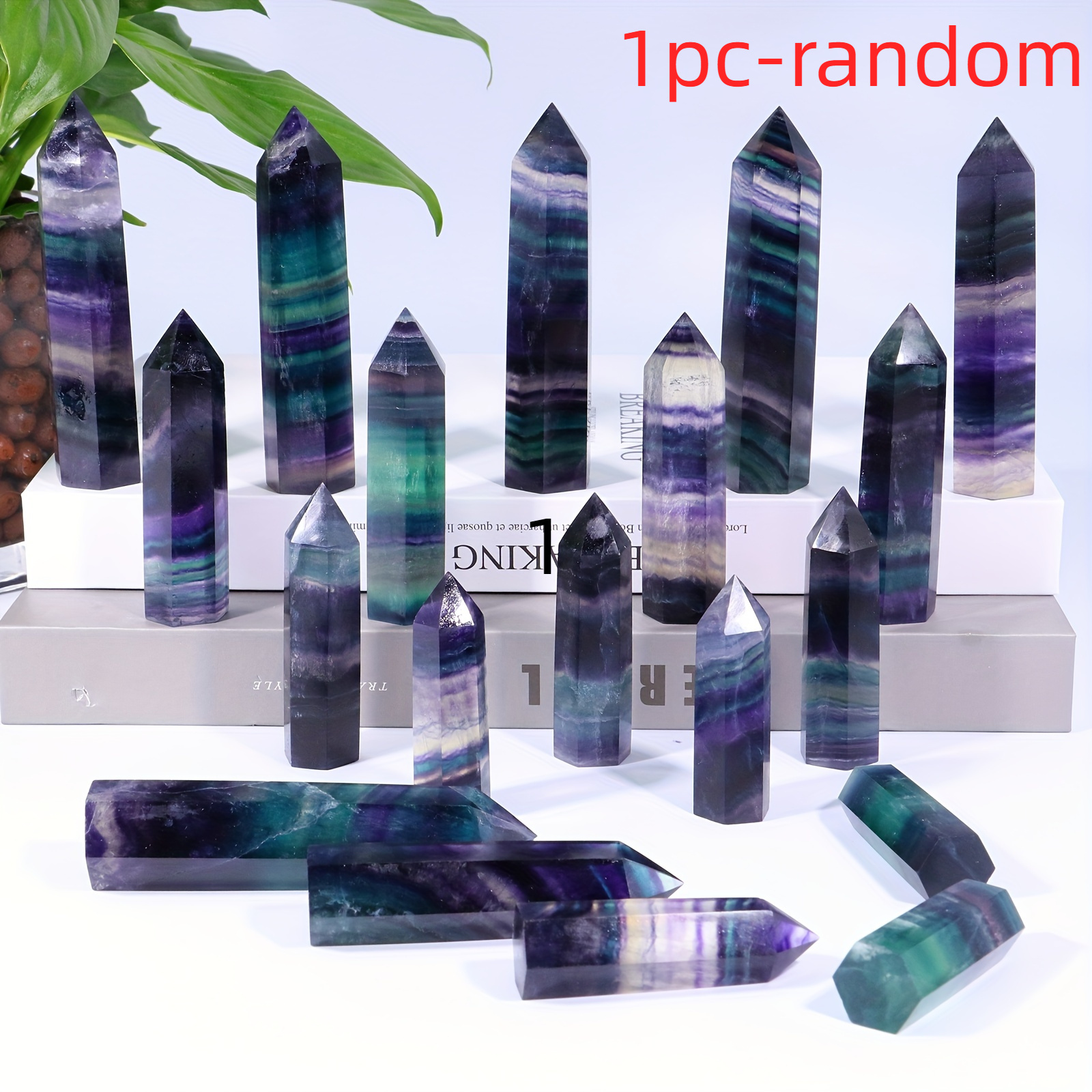 Rainbow Fluorite Point Fluorite Crystal Tower Natural