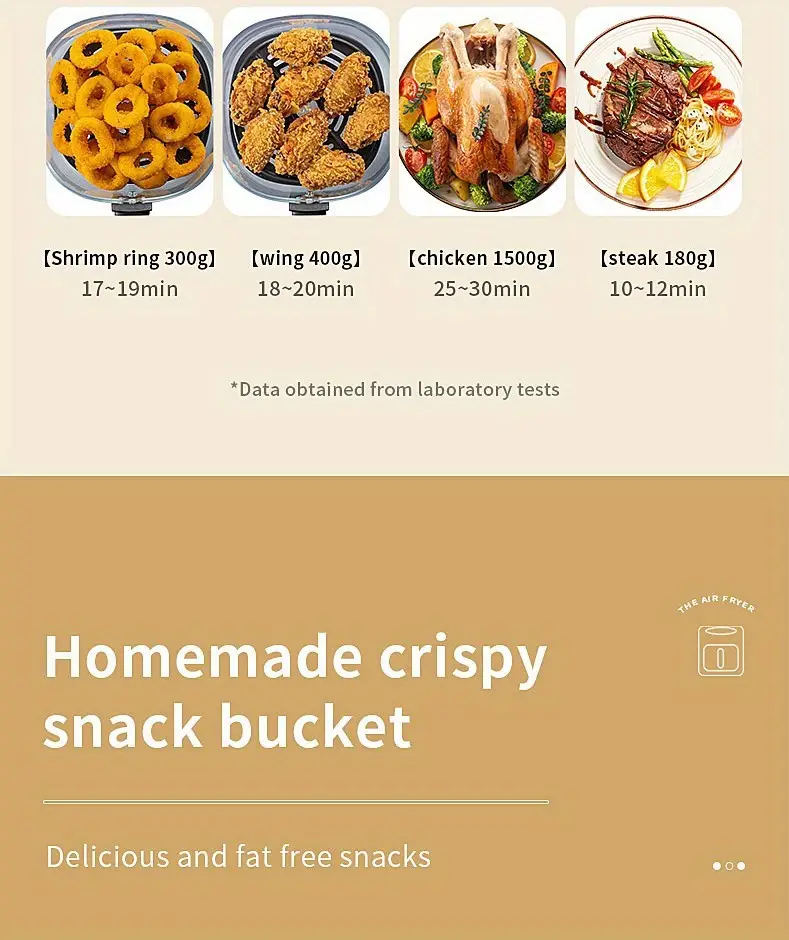 digital control household multi functional intelligent air fryer can see the machine for baking food a baking machine that can bake french fries chicken wings chicken legs potato chips bread shrimp pizza meat and fish details 9