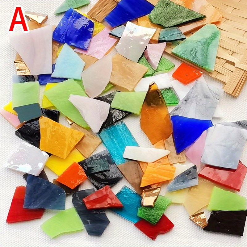 100g/Pack Mixed Color Irregular Iridescent Glass Mosaic Sheets, Variety  Irregular Broken Stained Glass Pieces Colored Mica Flakes Fragment Assorted  Mosaic Kits Scraps Creative DIY Handmade Art Creation Supplies For Murals  Window Crafts