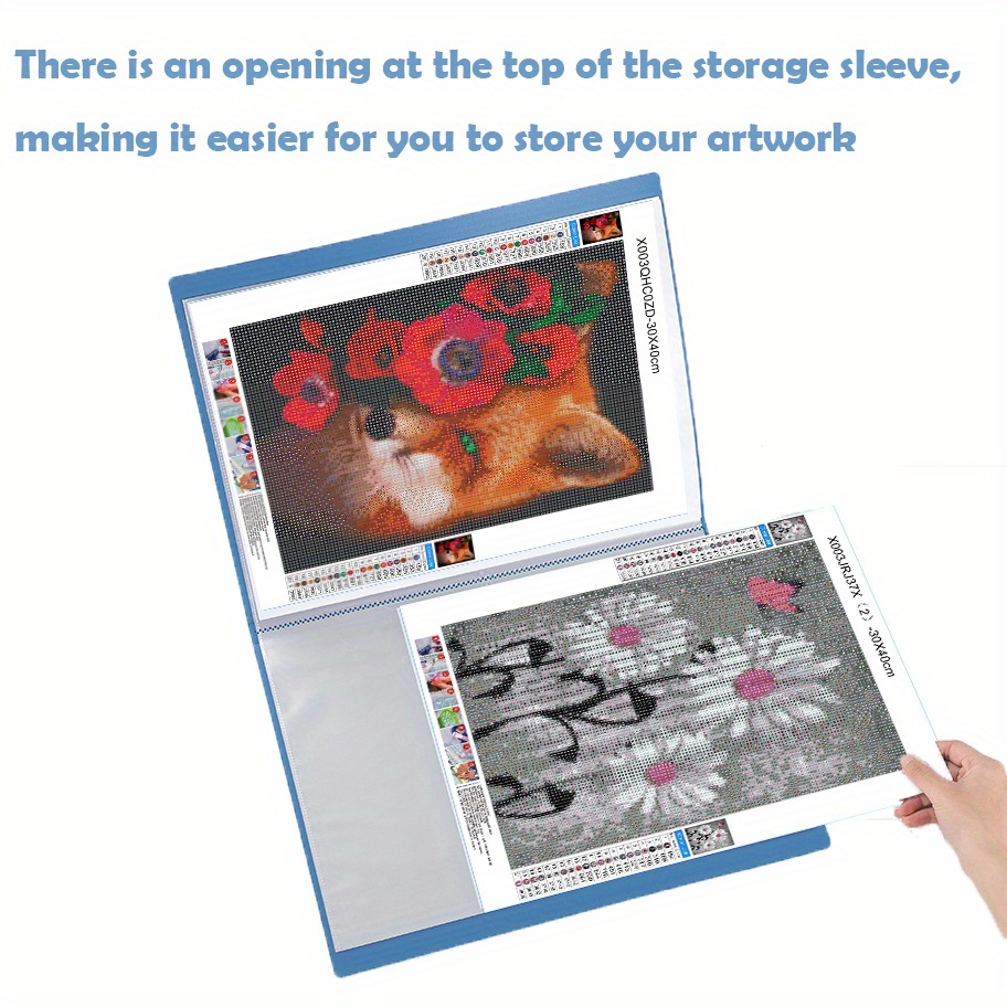 A3 Artificial Diamond Painting Storage Book Kits Artificial - Temu