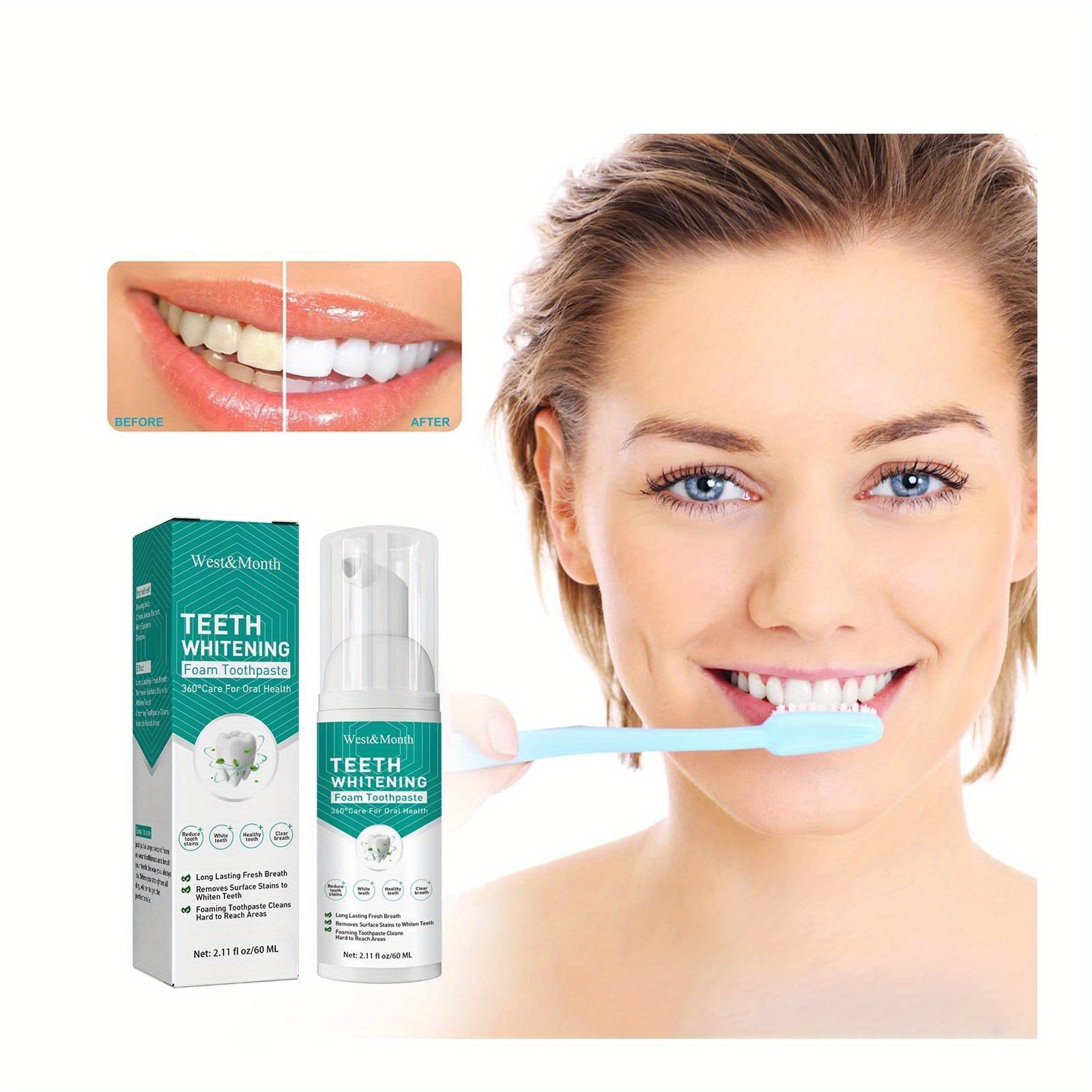 1pc Toothpaste Foam Whitening 360 Deeply For Oral White And Clean Foam ...