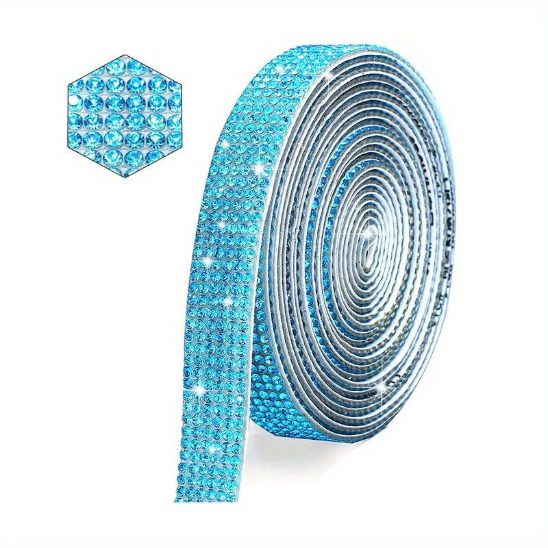 Self Adhesive Rhinestone Strips Diamond Bling Crystal Ribbon Sticker Wrap  for Craft Jewel Tape Roll with Rhinestones for DIY Car Phone Christmas  Decoration 