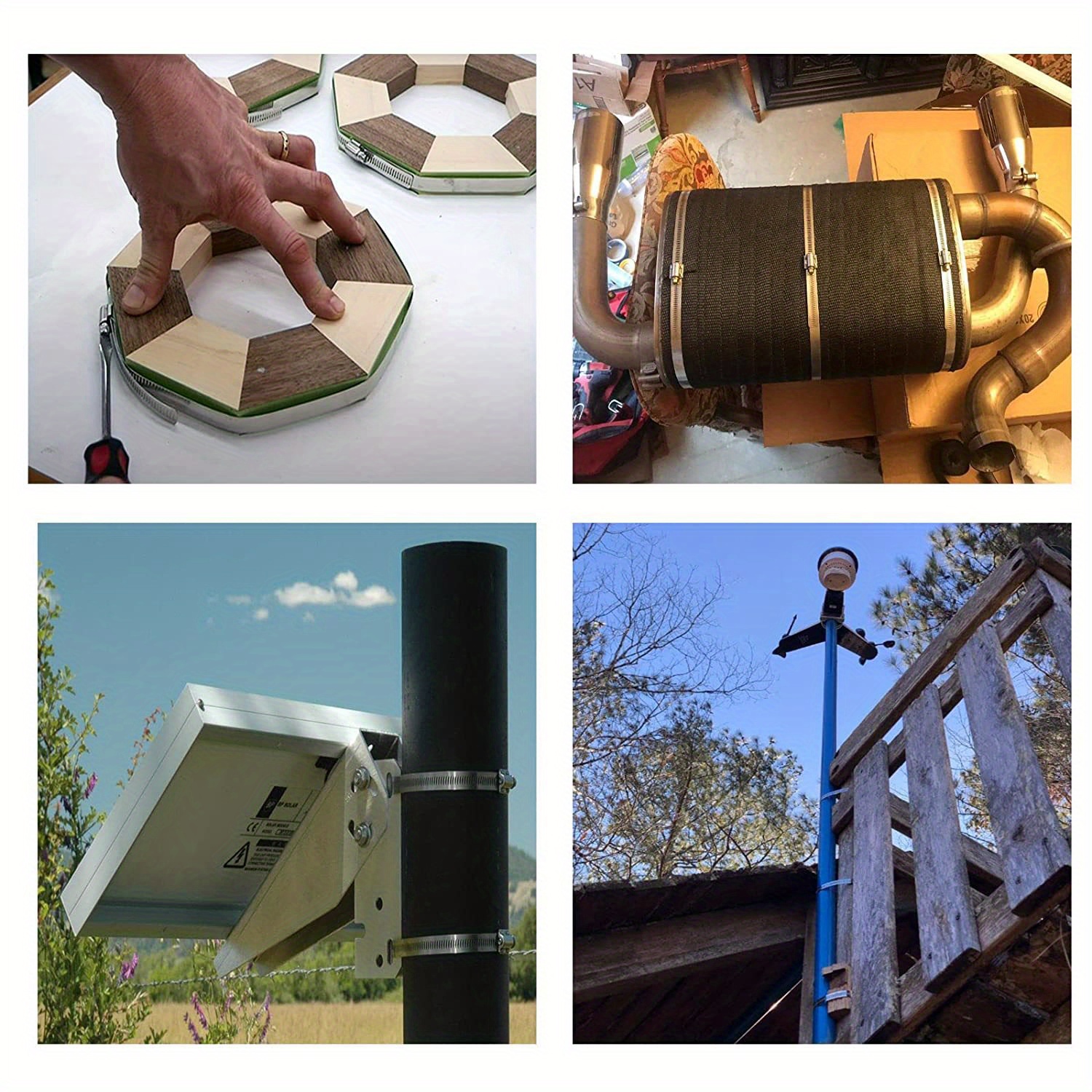 304 Stainless Steel Hose Clamp Assortment Kit Diy Cut fit Temu