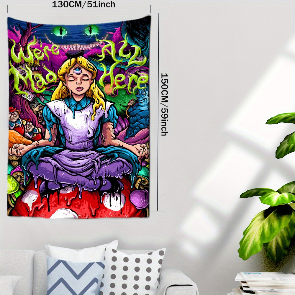 Alice Wonderland in 6 Tapestry for Living Room Bedroom Dorm Home Decor