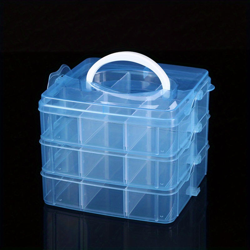 8 Grids Plastic Clear Round Storage Case Box Organizer Container Jewelry  Box Sewing Box Pill Organizer Pill Box Case Diamond Storage Box Beads