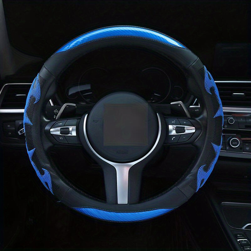 New Car Steering Wheel Cover Universal Faux Leather Film - Temu